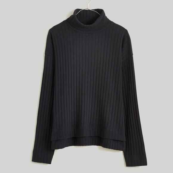 Madewell Tops - Madewell Turtleneck Womens XXS Black Relaxed Ribbed